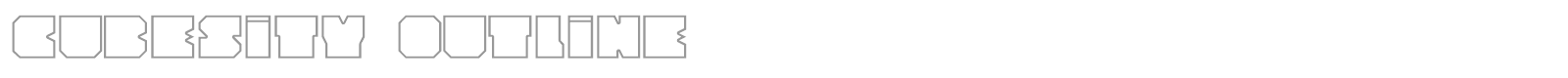 Cubesity outline font preview